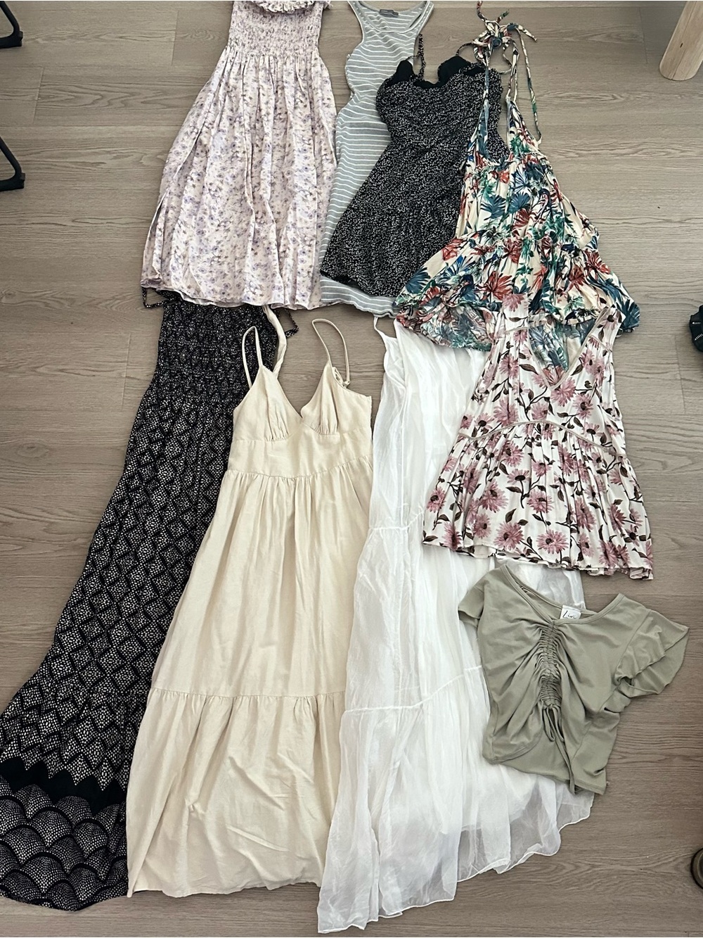 7 - Piece Bundle, Dresses and Tops (Size Small & XS)